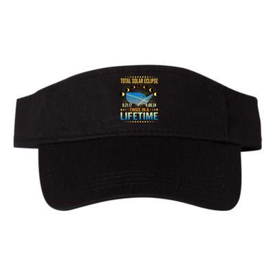 Total Solar Eclipse 2024 Sun Is Getting Mooned Design Twice In A Lifetime Valucap Bio-Washed Visor