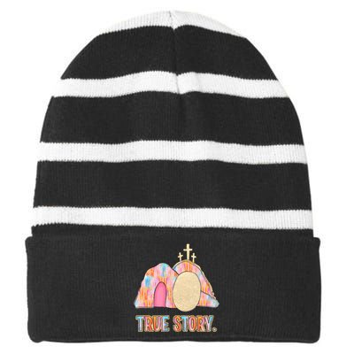 True Story Easter Striped Beanie with Solid Band