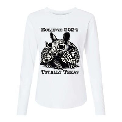 Total Solar Eclipse 2024 Totally Texas Womens Cotton Relaxed Long Sleeve T-Shirt