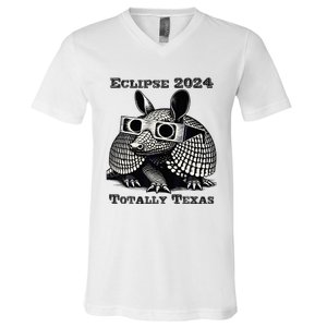 Total Solar Eclipse 2024 Totally Texas V-Neck T-Shirt