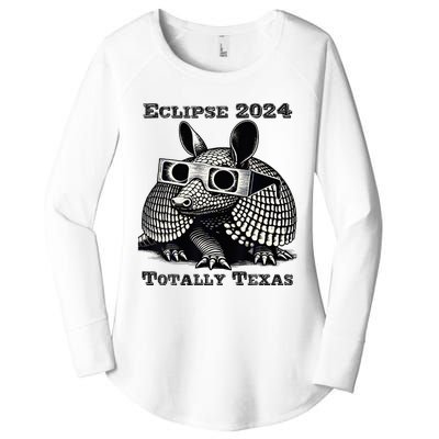 Total Solar Eclipse 2024 Totally Texas Women's Perfect Tri Tunic Long Sleeve Shirt