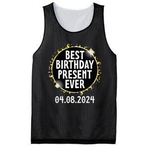 Total Solar Eclipse April 8 2024 Best Birthday Present Ever Mesh Reversible Basketball Jersey Tank