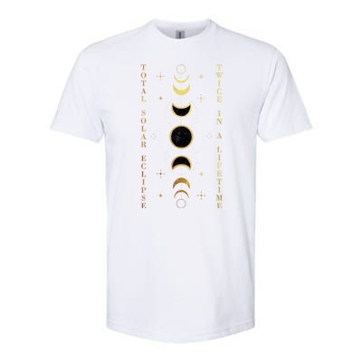 Total Solar Eclipse Twice In Lifetime April 08 2024 Softstyle CVC T-Shirt