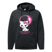 Total Solar Eclipse April 8 2024 Cat Boy Girl Funny Performance Fleece Hoodie