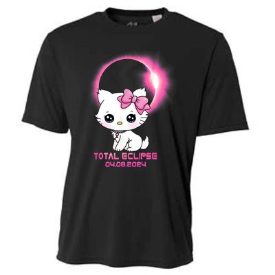 Total Solar Eclipse April 8 2024 Cat Boy Girl Funny Cooling Performance Crew T-Shirt