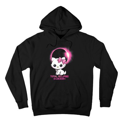 Total Solar Eclipse April 8 2024 Cat Boy Girl Funny Hoodie