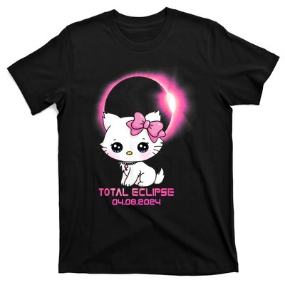 Total Solar Eclipse April 8 2024 Cat Boy Girl Funny T-Shirt