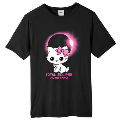 Total Solar Eclipse April 8 2024 Cat Boy Girl Funny Tall Fusion ChromaSoft Performance T-Shirt