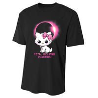 Total Solar Eclipse April 8 2024 Cat Boy Girl Funny Performance Sprint T-Shirt