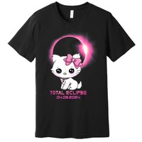 Total Solar Eclipse April 8 2024 Cat Boy Girl Funny Premium T-Shirt