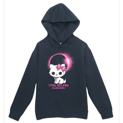 Total Solar Eclipse April 8 2024 Cat Boy Girl Funny Urban Pullover Hoodie