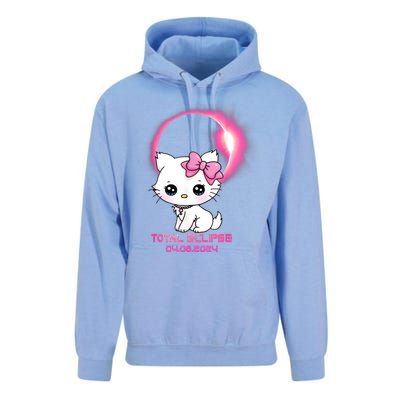 Total Solar Eclipse April 8 2024 Cat Boy Girl Funny Unisex Surf Hoodie