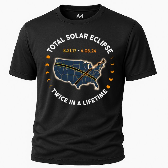 Total Solar Eclipse 2024 Twice In A Lifetime Cooling Performance Crew T-Shirt