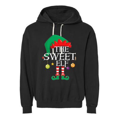 The Sweet Elf Squad Christmas Matching Family Xmas Garment-Dyed Fleece Hoodie