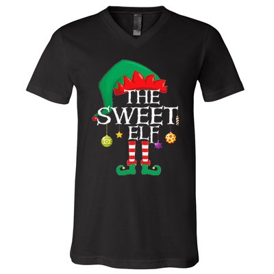 The Sweet Elf Squad Christmas Matching Family Xmas V-Neck T-Shirt