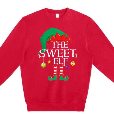 The Sweet Elf Squad Christmas Matching Family Xmas Premium Crewneck Sweatshirt