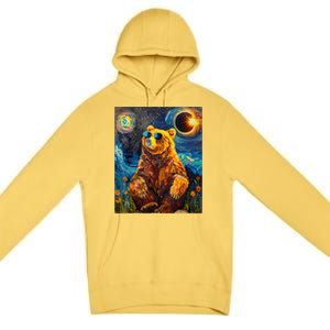 Total Solar Eclipse Grizzly Bear Premium Pullover Hoodie