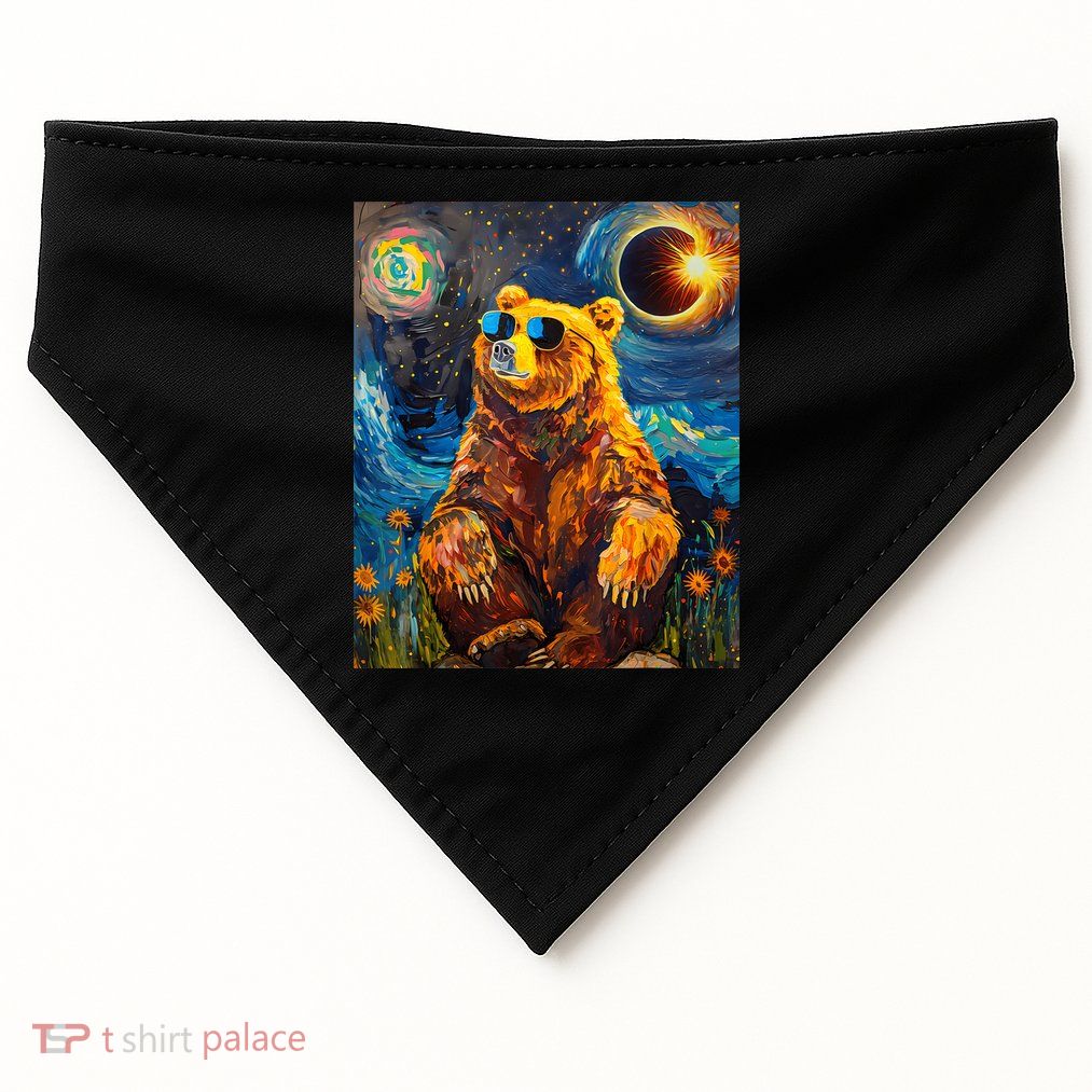 Total Solar Eclipse Grizzly Bear USA-Made Doggie Bandana