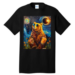 Total Solar Eclipse Grizzly Bear Tall T-Shirt