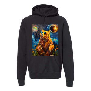 Total Solar Eclipse Grizzly Bear Premium Hoodie