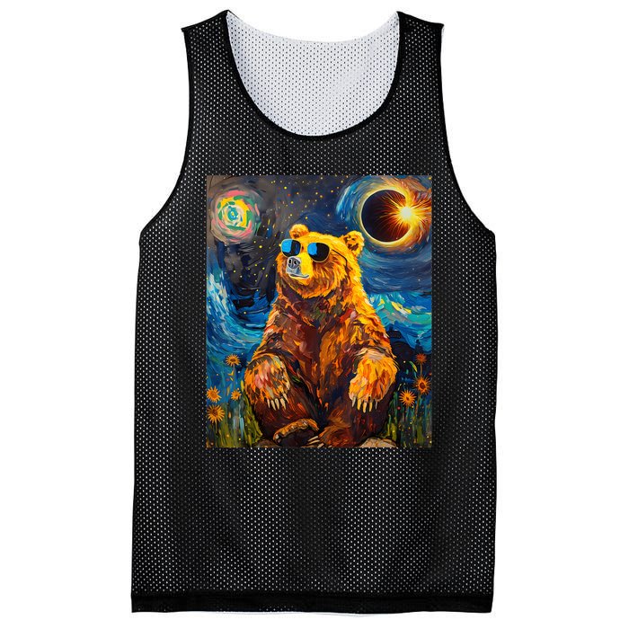 Total Solar Eclipse Grizzly Bear Mesh Reversible Basketball Jersey Tank