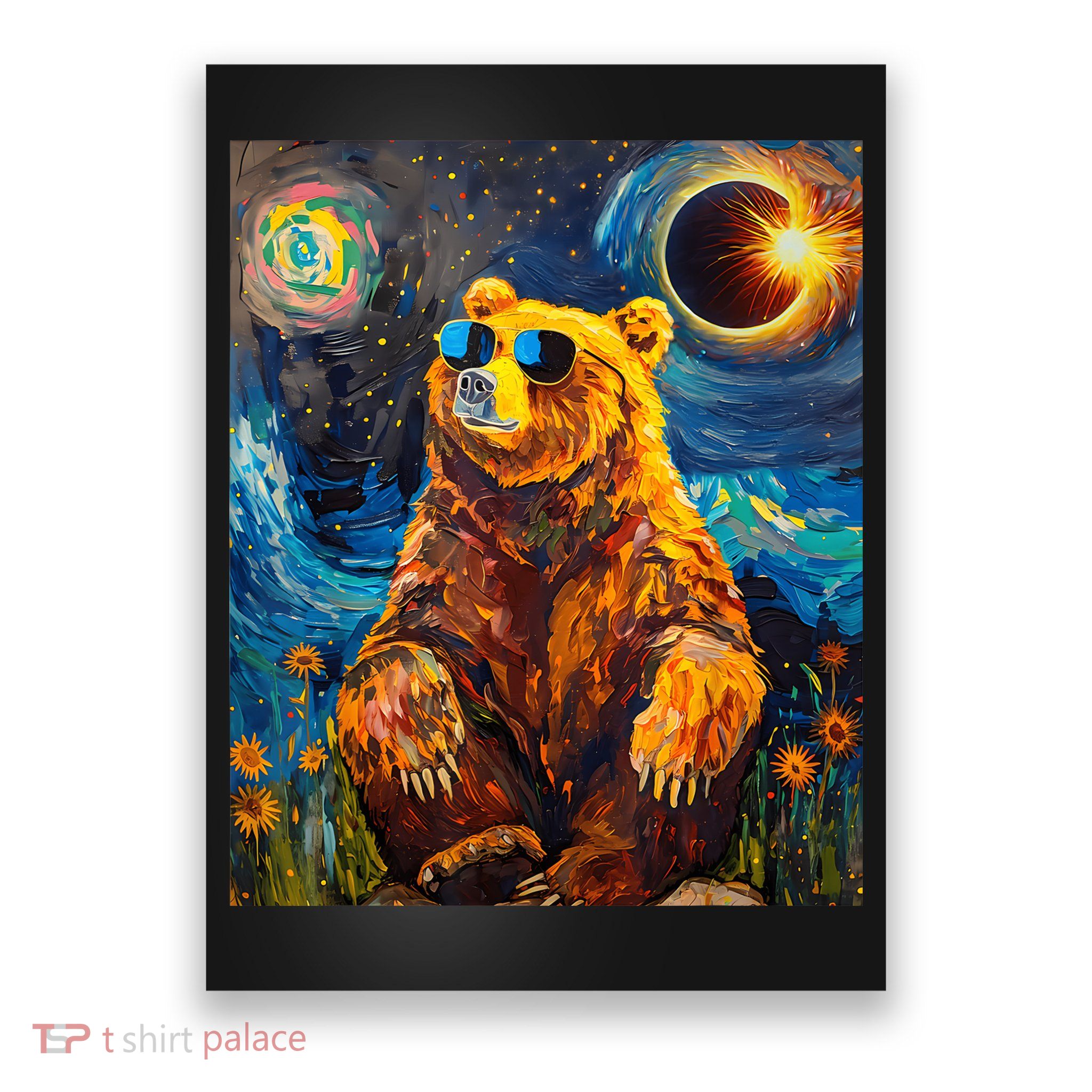 Total Solar Eclipse Grizzly Bear Poster