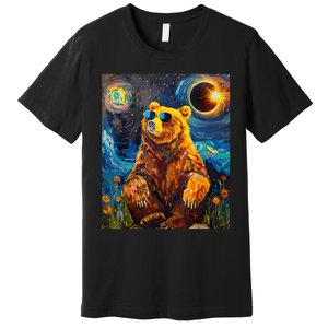 Total Solar Eclipse Grizzly Bear Premium T-Shirt