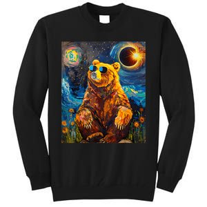 Total Solar Eclipse Grizzly Bear Tall Sweatshirt