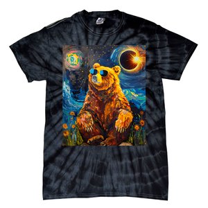 Total Solar Eclipse Grizzly Bear Tie-Dye T-Shirt