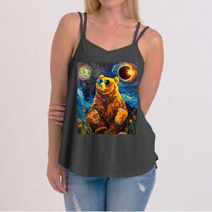 Total Solar Eclipse Grizzly Bear Women's Strappy Tank