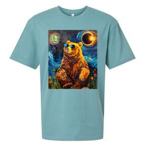 Total Solar Eclipse Grizzly Bear Sueded Cloud Jersey T-Shirt