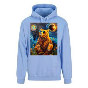 Total Solar Eclipse Grizzly Bear Unisex Surf Hoodie