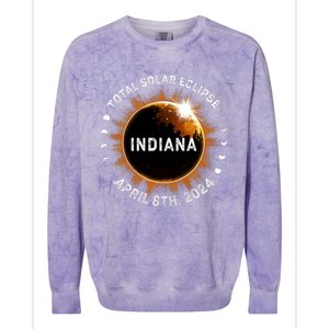 Total Solar Eclipse Path Of Totality April 8th 2024 Indiana Colorblast Crewneck Sweatshirt