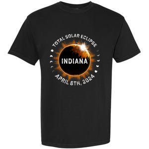 Total Solar Eclipse Path Of Totality April 8th 2024 Indiana Garment-Dyed Heavyweight T-Shirt