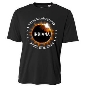 Total Solar Eclipse Path Of Totality April 8th 2024 Indiana Cooling Performance Crew T-Shirt