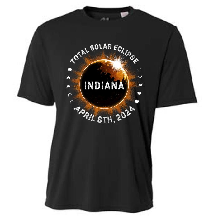 Total Solar Eclipse Path Of Totality April 8th 2024 Indiana Cooling Performance Crew T-Shirt