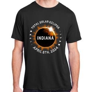 Total Solar Eclipse Path Of Totality April 8th 2024 Indiana Adult ChromaSoft Performance T-Shirt