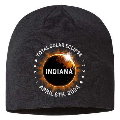 Total Solar Eclipse Path Of Totality April 8th 2024 Indiana Sustainable Beanie