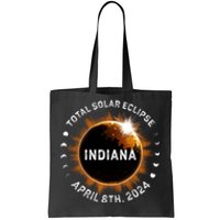 Total Solar Eclipse Path Of Totality April 8th 2024 Indiana Tote Bag