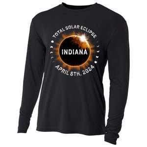 Total Solar Eclipse Path Of Totality April 8th 2024 Indiana Cooling Performance Long Sleeve Crew