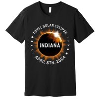 Total Solar Eclipse Path Of Totality April 8th 2024 Indiana Premium T-Shirt