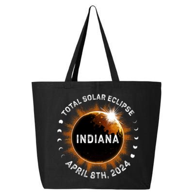 Total Solar Eclipse Path Of Totality April 8th 2024 Indiana 25L Jumbo Tote