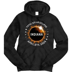 Total Solar Eclipse Path Of Totality April 8th 2024 Indiana Tie Dye Hoodie