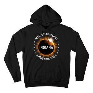 Total Solar Eclipse Path Of Totality April 8th 2024 Indiana Tall Hoodie