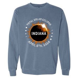 Total Solar Eclipse Path Of Totality April 8th 2024 Indiana Garment-Dyed Sweatshirt