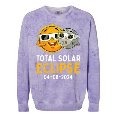 Total Solar Eclipse April 8 2024 Colorblast Crewneck Sweatshirt