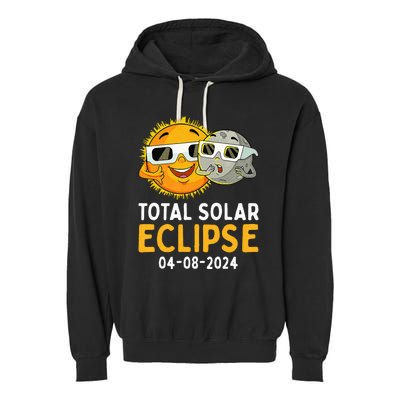 Total Solar Eclipse April 8 2024 Garment-Dyed Fleece Hoodie