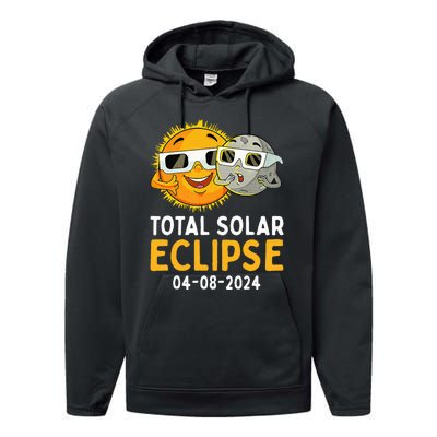 Total Solar Eclipse April 8 2024 Performance Fleece Hoodie