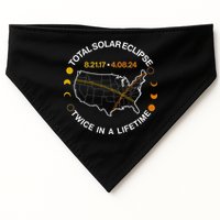 Total Solar Eclipse Twice In A Lifetime Aug 21 2017 April 08 2024 USA-Made Doggie Bandana