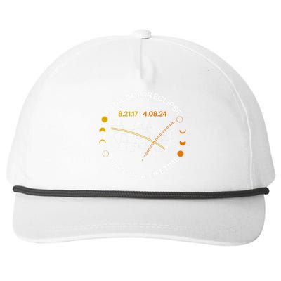 Total Solar Eclipse Twice In A Lifetime Aug 21 2017 April 08 2024 Snapback Five-Panel Rope Hat